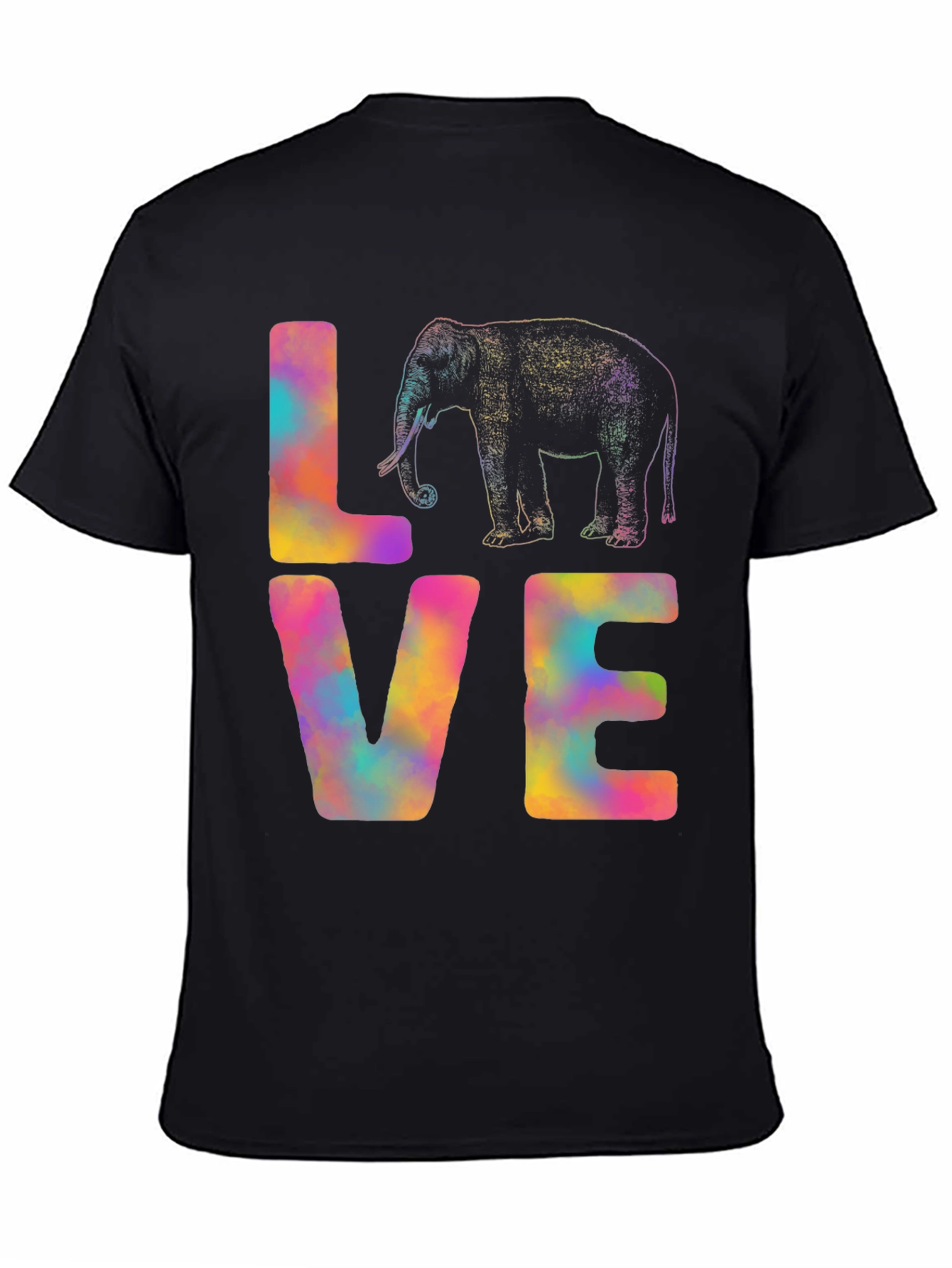 Elephant Love Tie-Dye Graphic Tee - Unisex