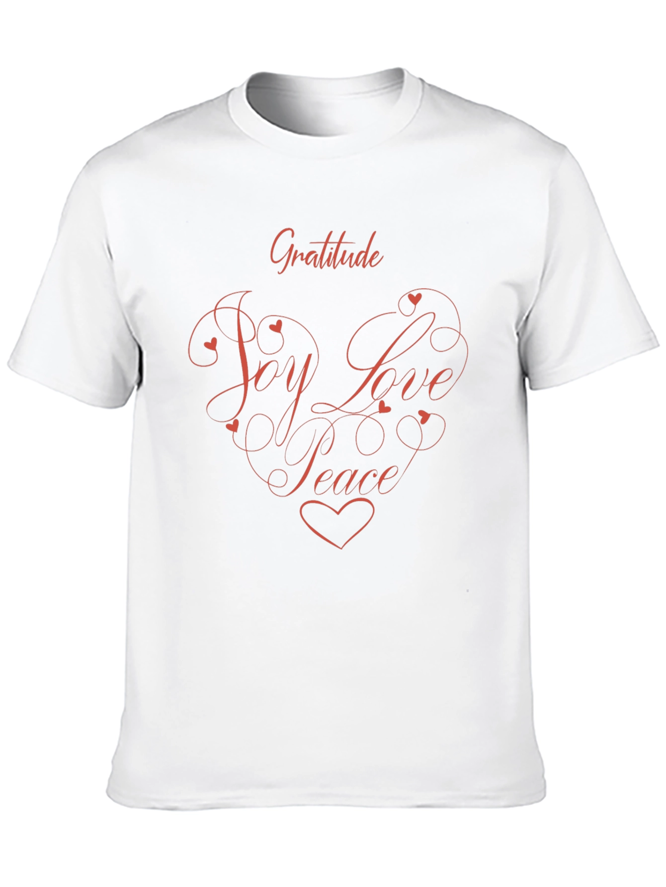 Gratitude Joy Love Peace Heart Tee