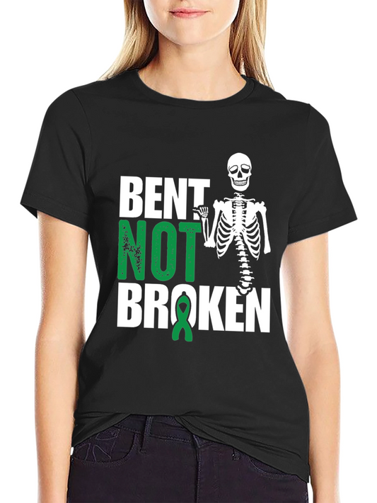 Bent Not Broken Skeleton Graphic Tee