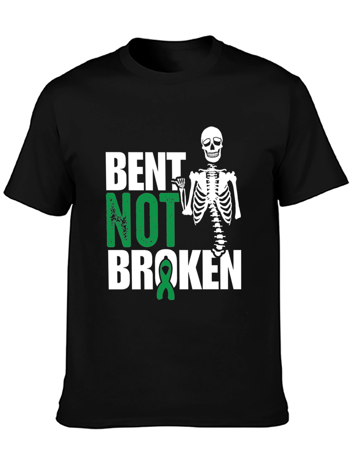 Bent Not Broken Skeleton Graphic Tee