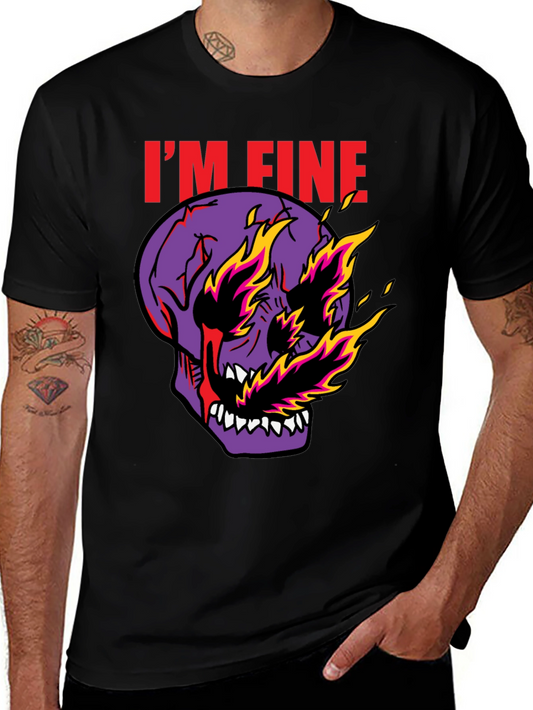 Im Fine Skull Graphic Tee - Mens Black T-Shirt