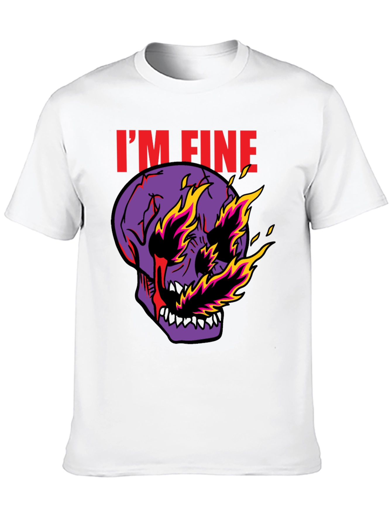 Im Fine Skull Graphic Tee - Mens Black T-Shirt