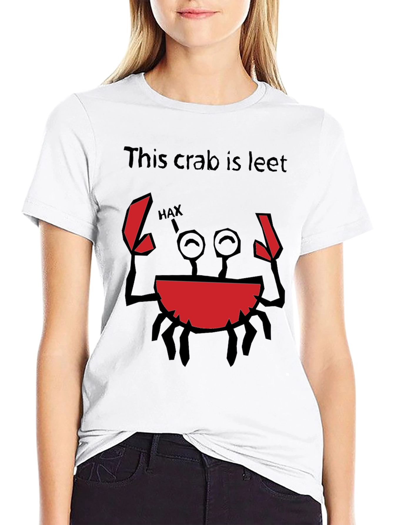 This Crab is Leet T-Shirt Funny Hax Graphic Tee