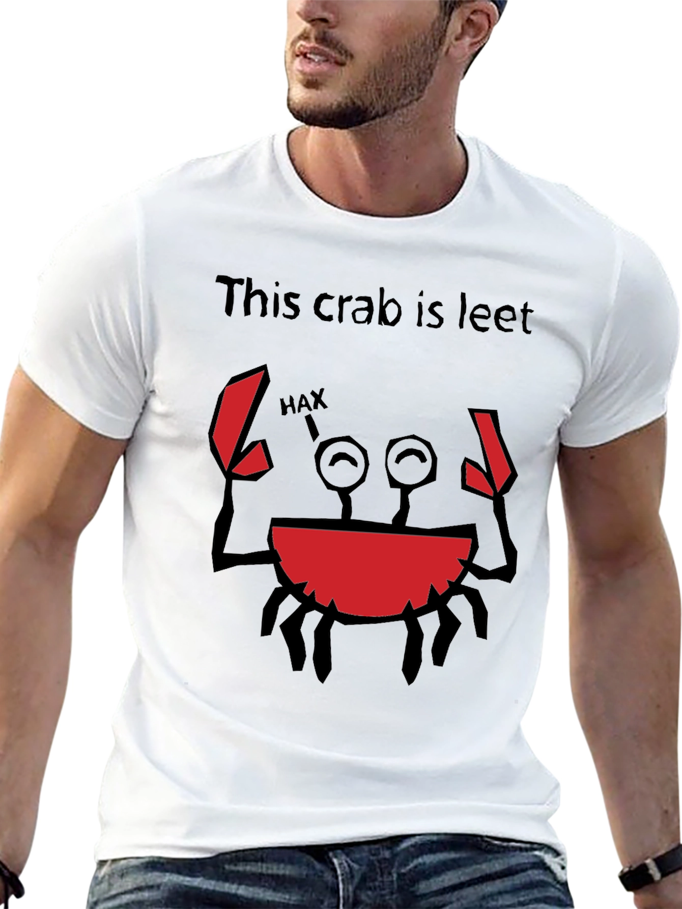 This Crab is Leet T-Shirt Funny Hax Graphic Tee