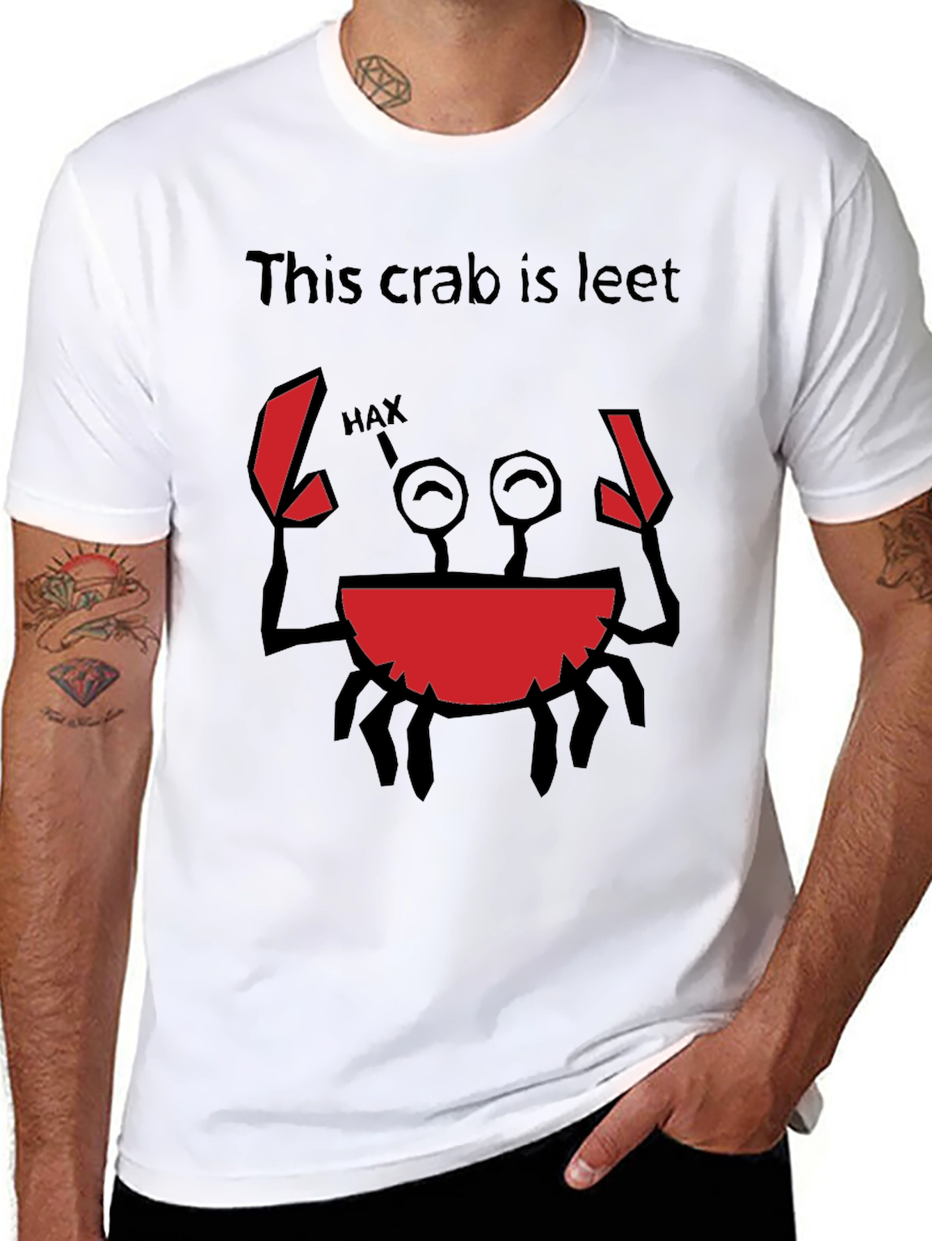 This Crab is Leet T-Shirt Funny Hax Graphic Tee
