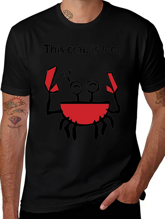 This Crab is Leet T-Shirt Funny Hax Graphic Tee