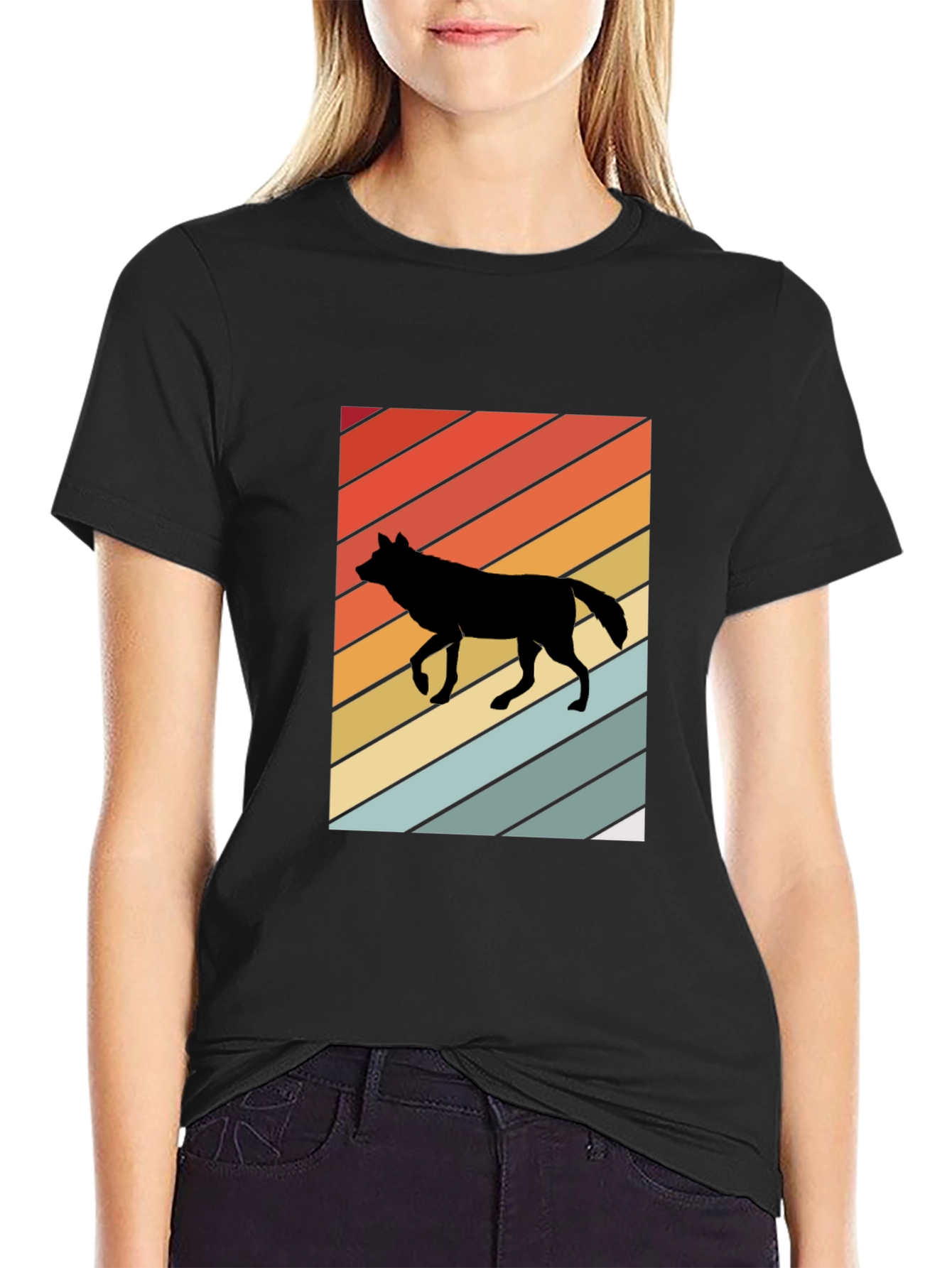 Retro Wolf Graphic Tee - Cool Style!