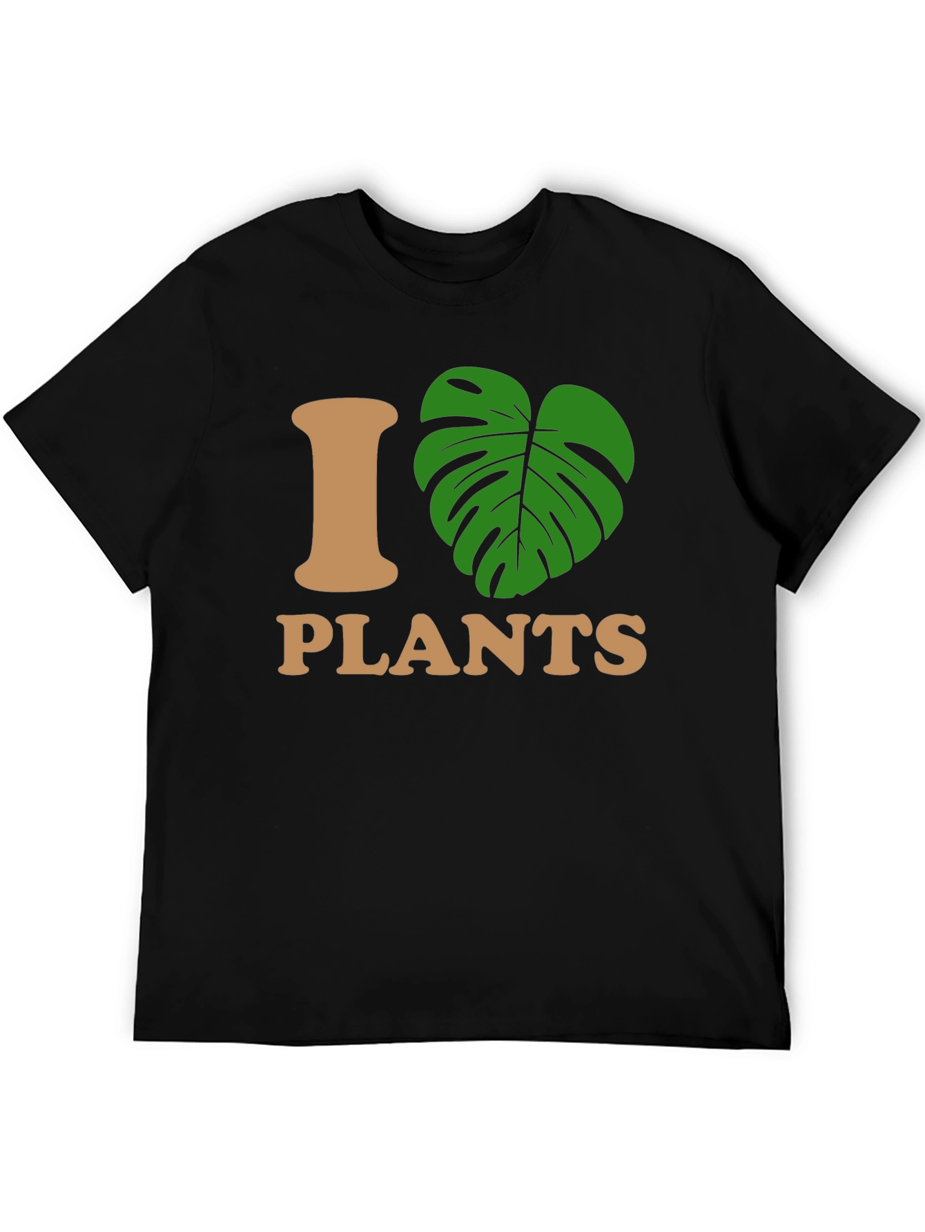 I Heart Plants Graphic T-Shirt - Black Casual Tee