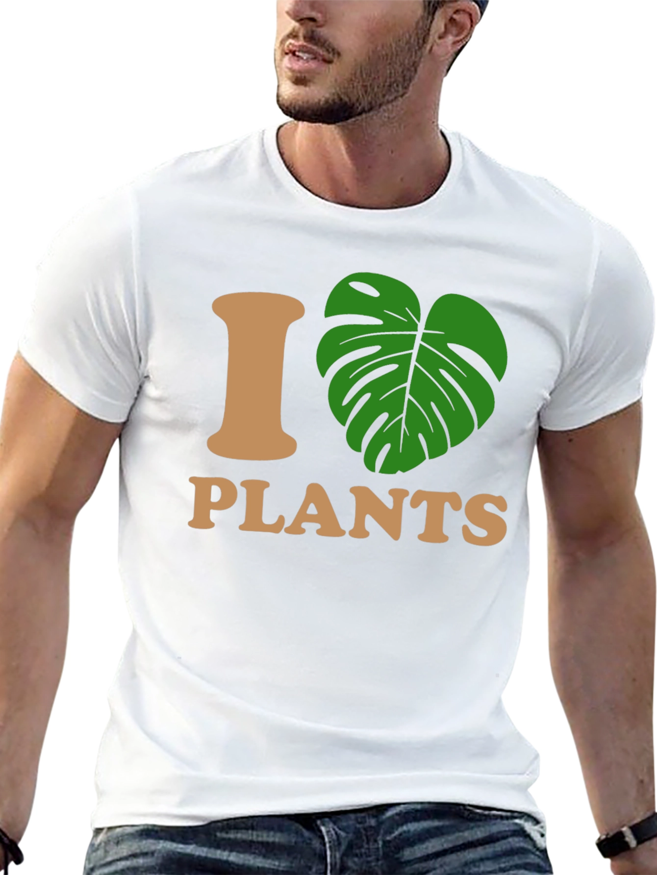 I Heart Plants Graphic T-Shirt - Black Casual Tee