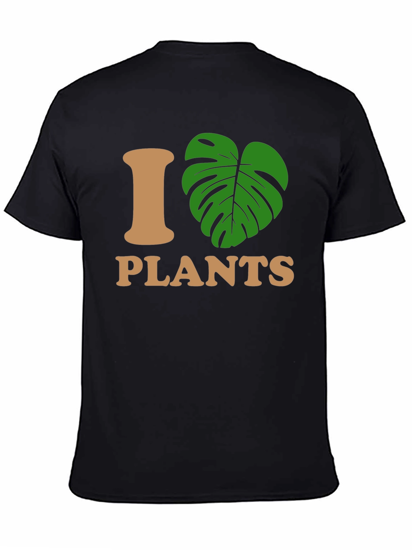 I Heart Plants Graphic T-Shirt - Black Casual Tee