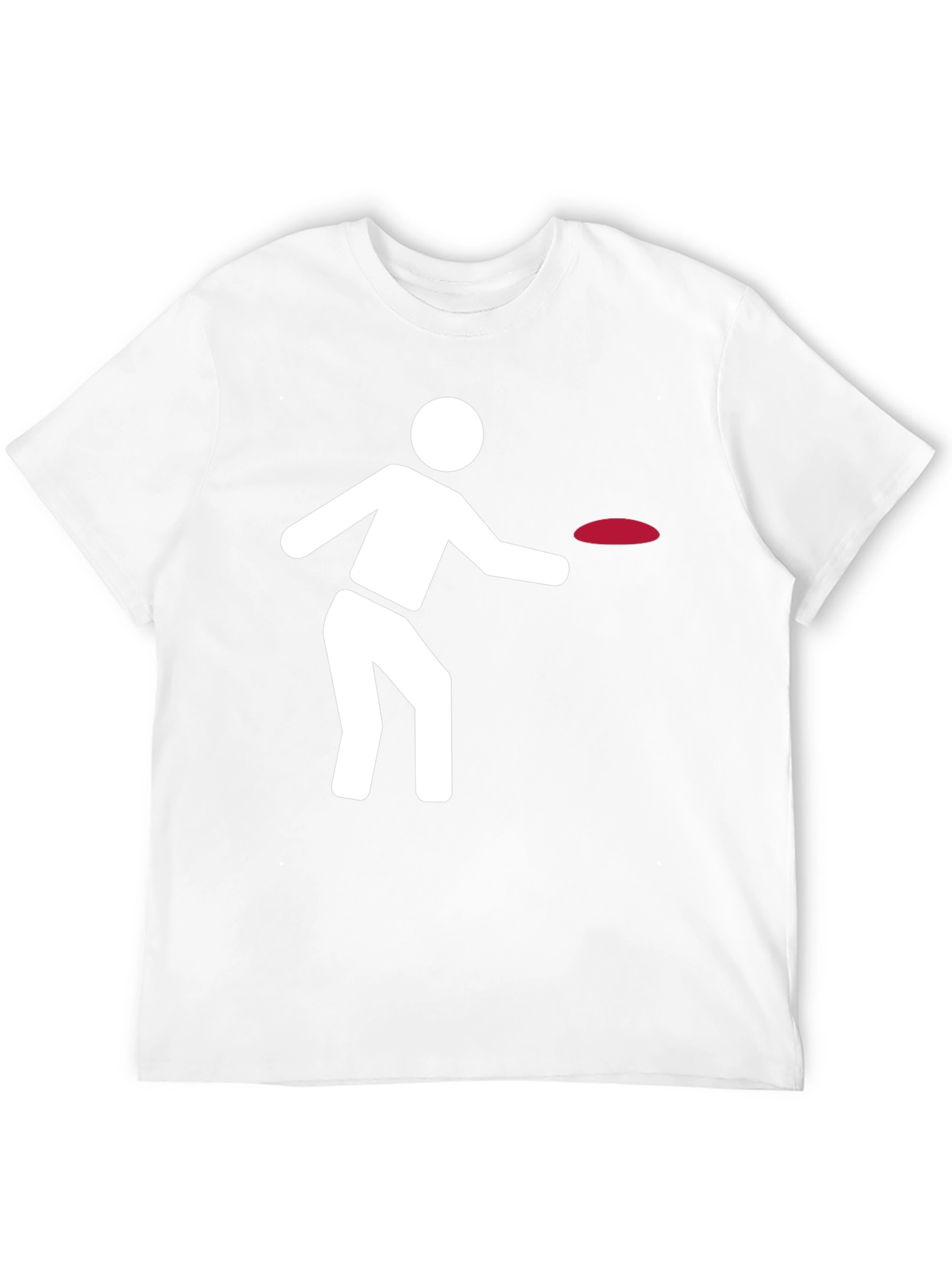 Frisbee Player Graphic Tee - Black Cotton Comfort