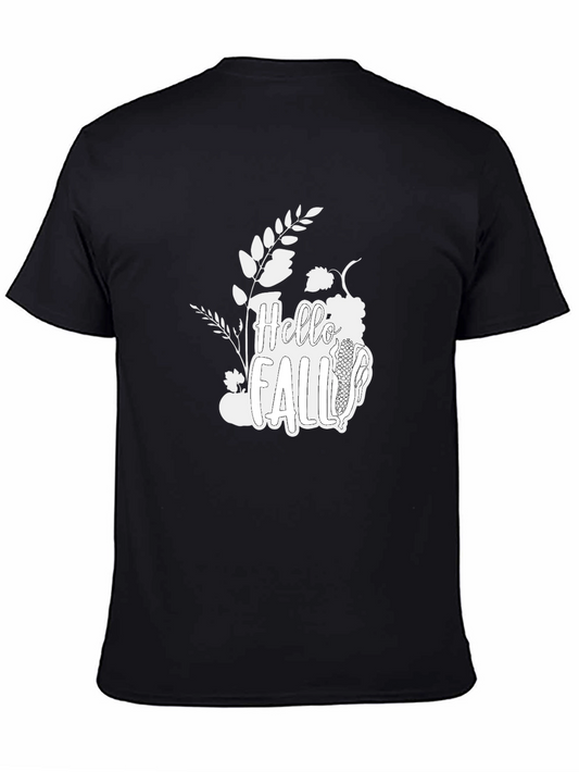 Hello Fall T-Shirt: Autumn Harvest Design