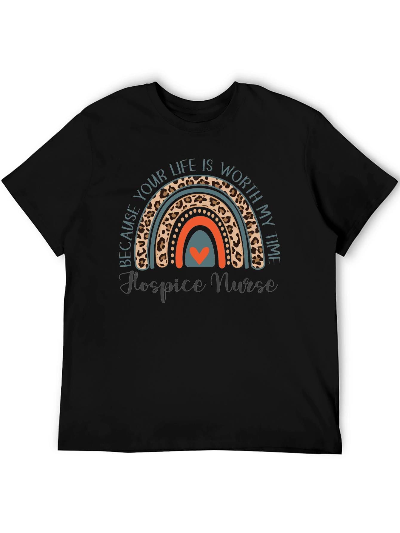 Hospice Nurse Rainbow Graphic Tee