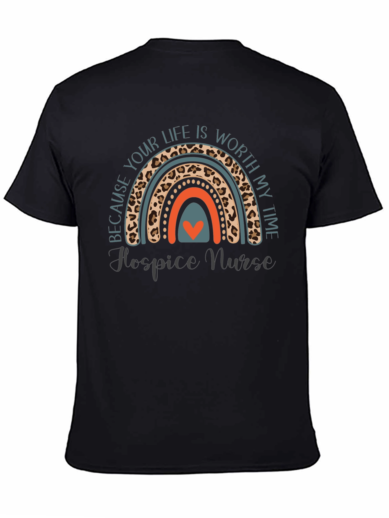 Hospice Nurse Rainbow Graphic Tee
