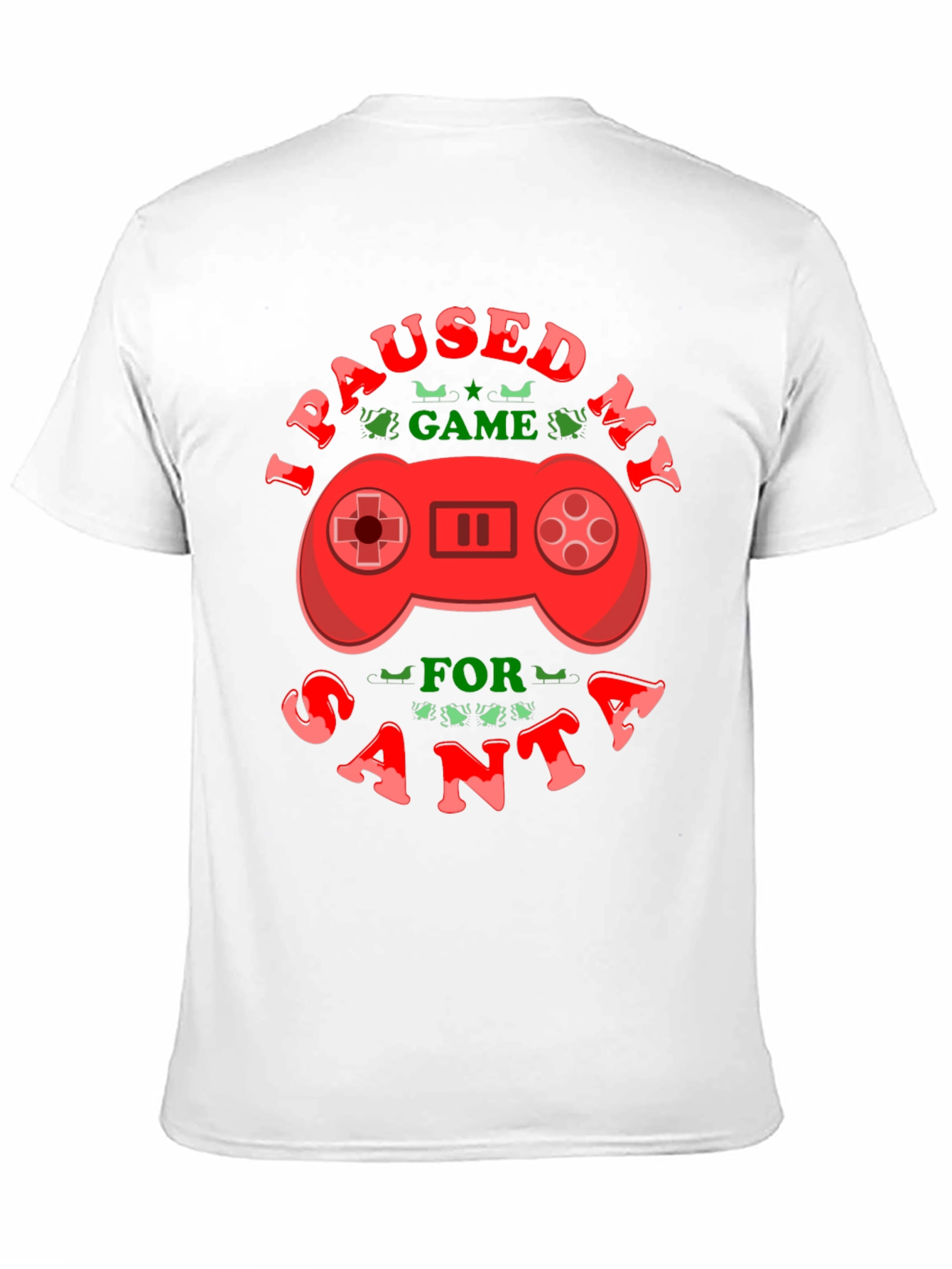I Paused My Game For Santa Black T-Shirt