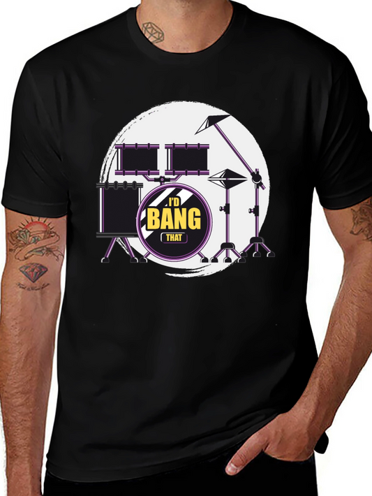 Id Bang That Drummer Black T-Shirt