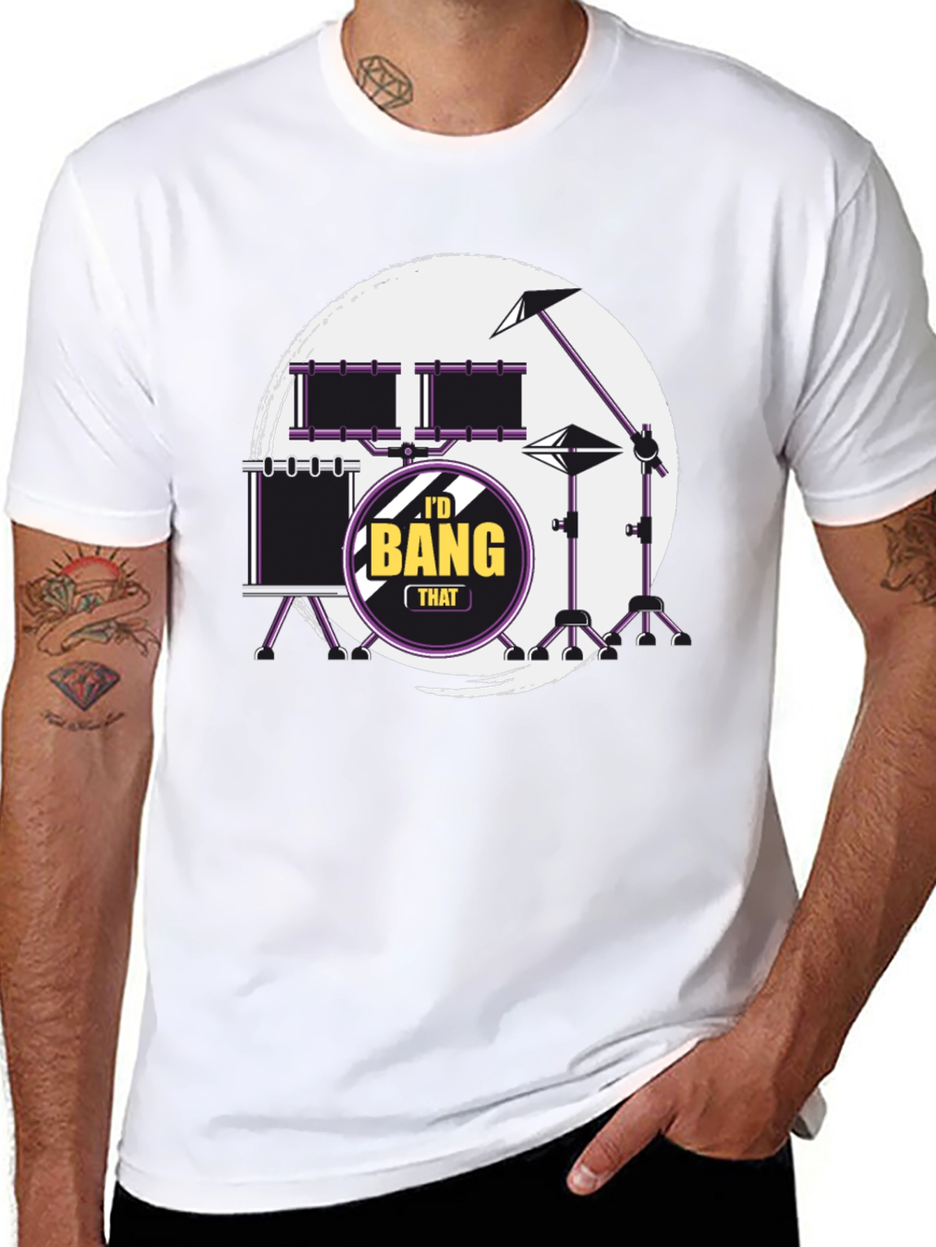 Id Bang That Drummer Black T-Shirt