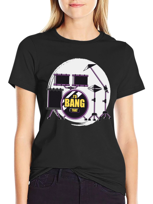 Id Bang That Drummer Black T-Shirt