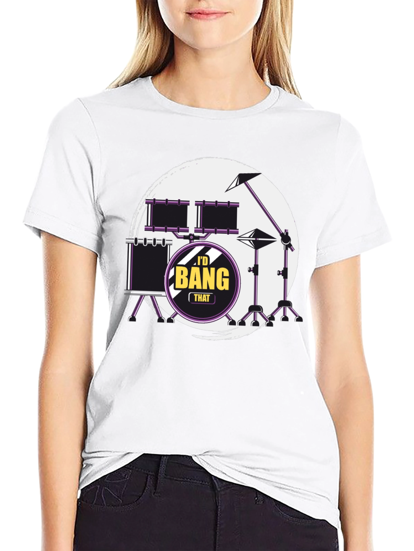 Id Bang That Drummer Black T-Shirt