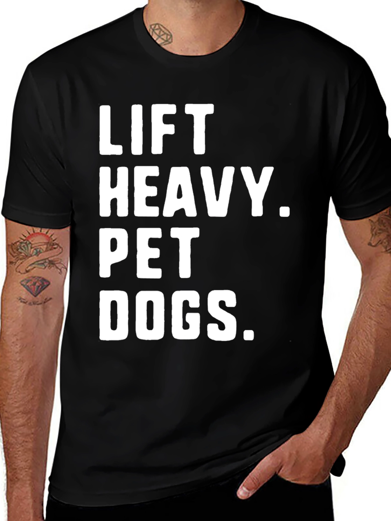 Lift Heavy. Pet Dogs. Tee