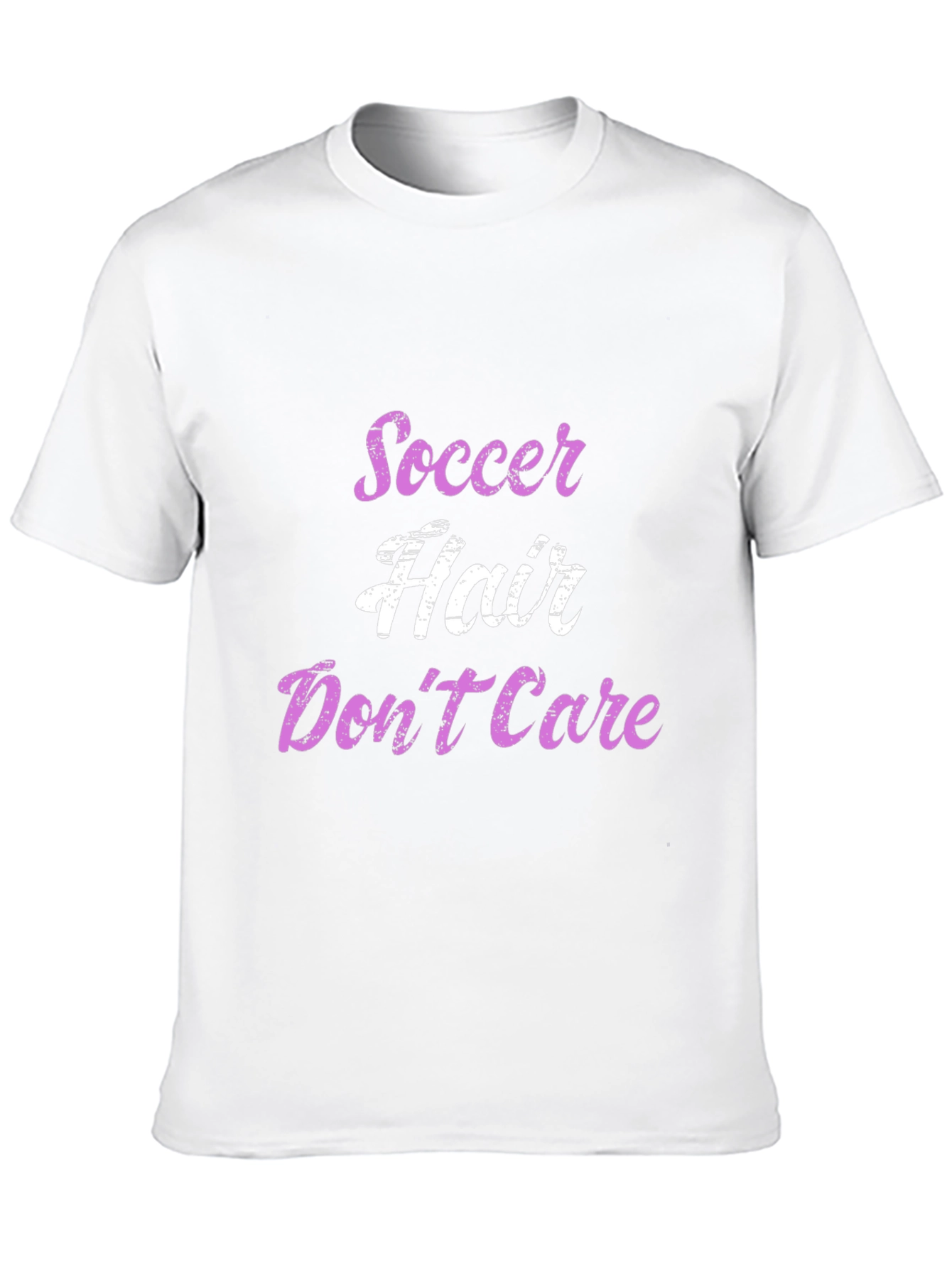 Soccer Hair Dont Care Black Graphic Tee