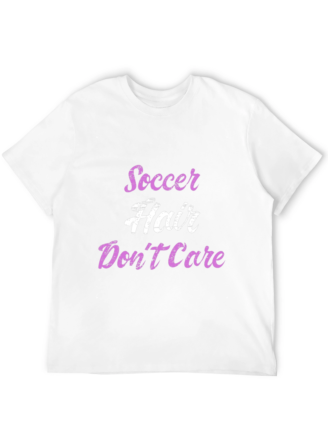 Soccer Hair Dont Care Black Graphic Tee