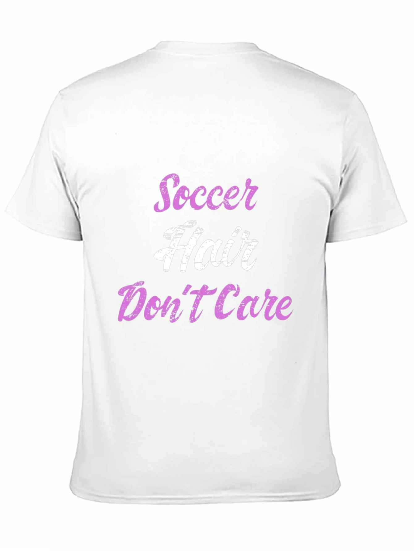 Soccer Hair Dont Care Black Graphic Tee