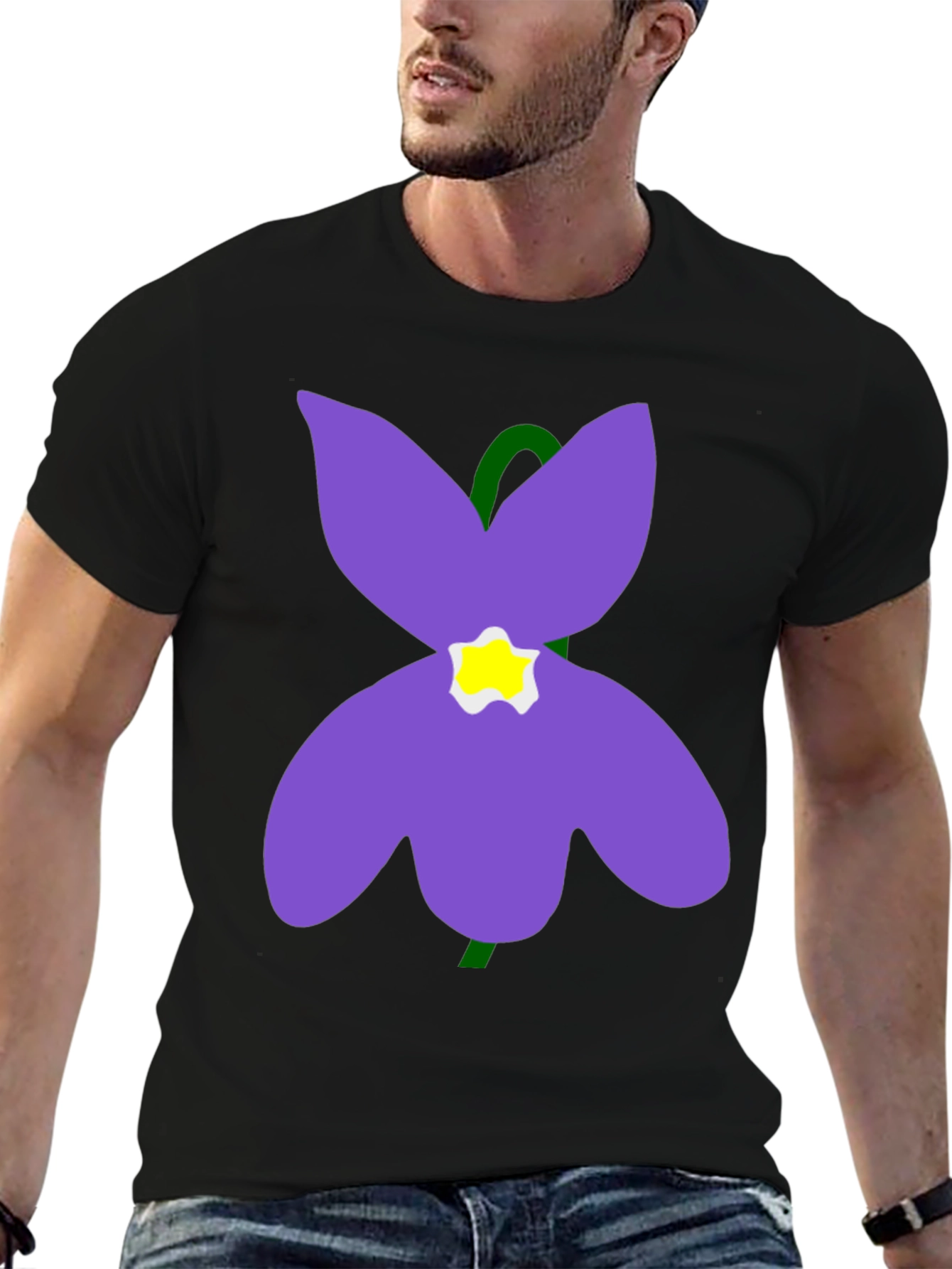 Flower Graphic T-Shirt - Soft Cotton Casual Wear