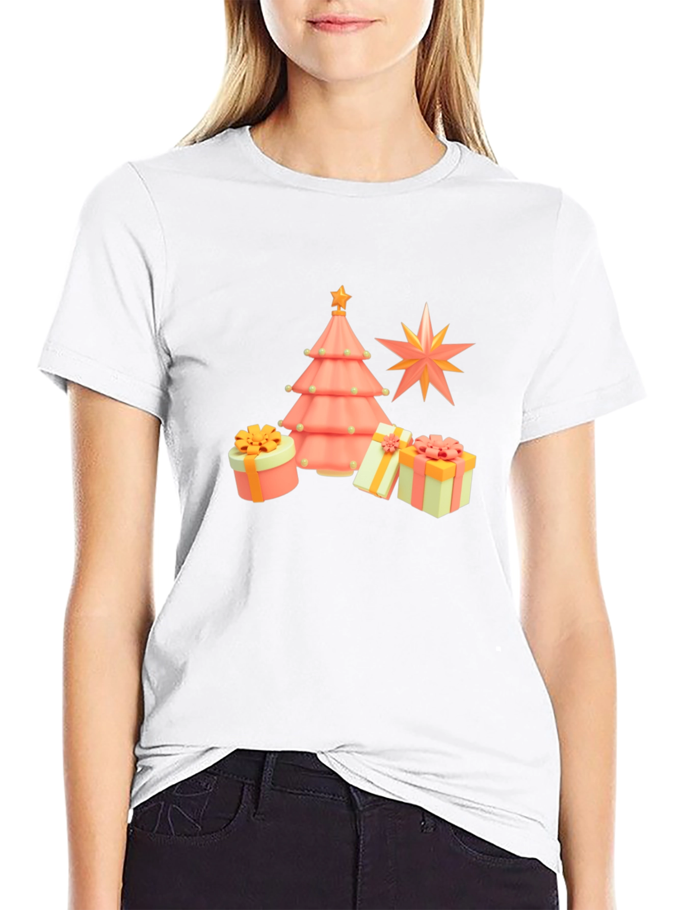 Festive Christmas Tree & Gift T-Shirt