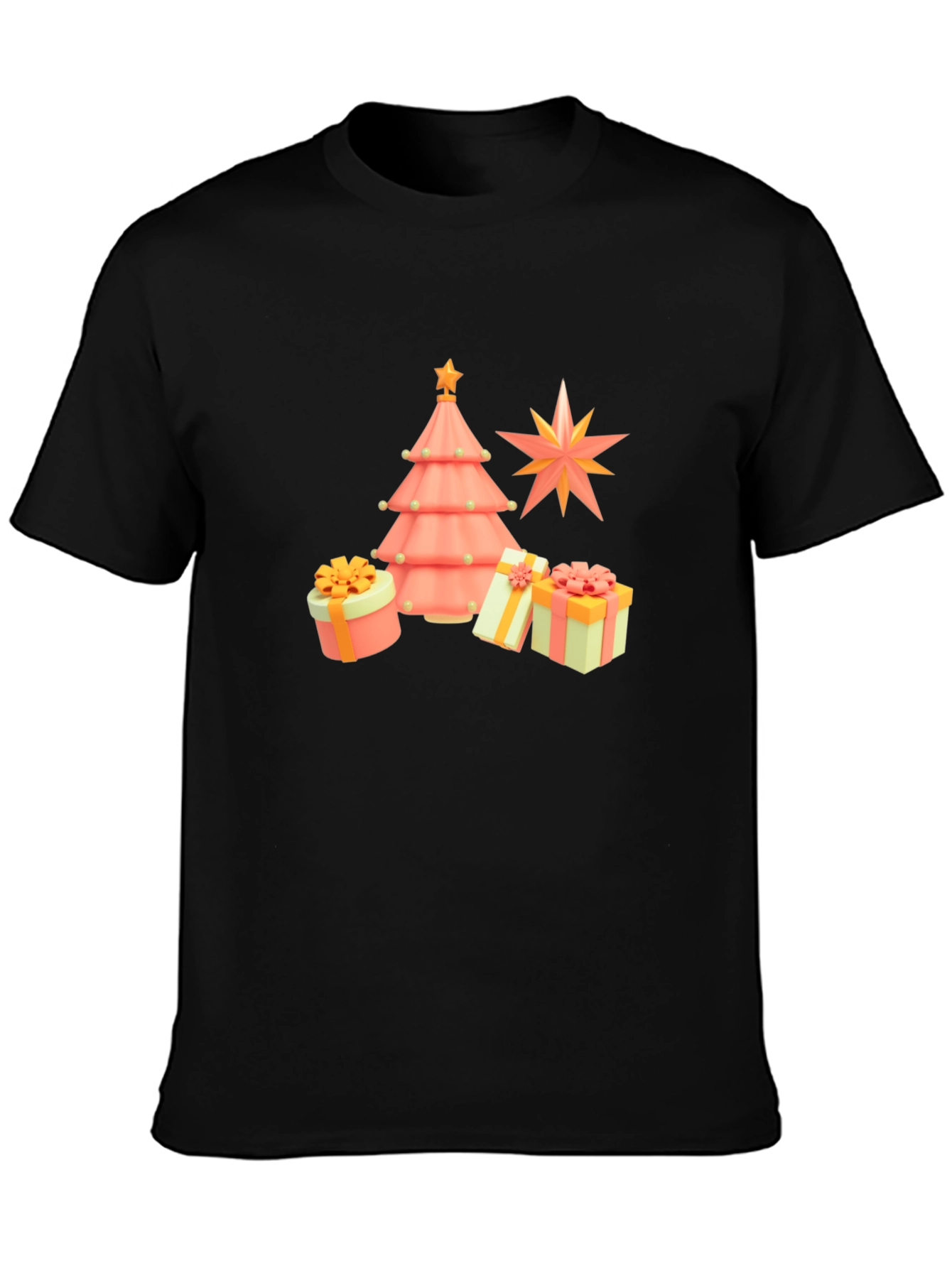 Festive Christmas Tree & Gift T-Shirt