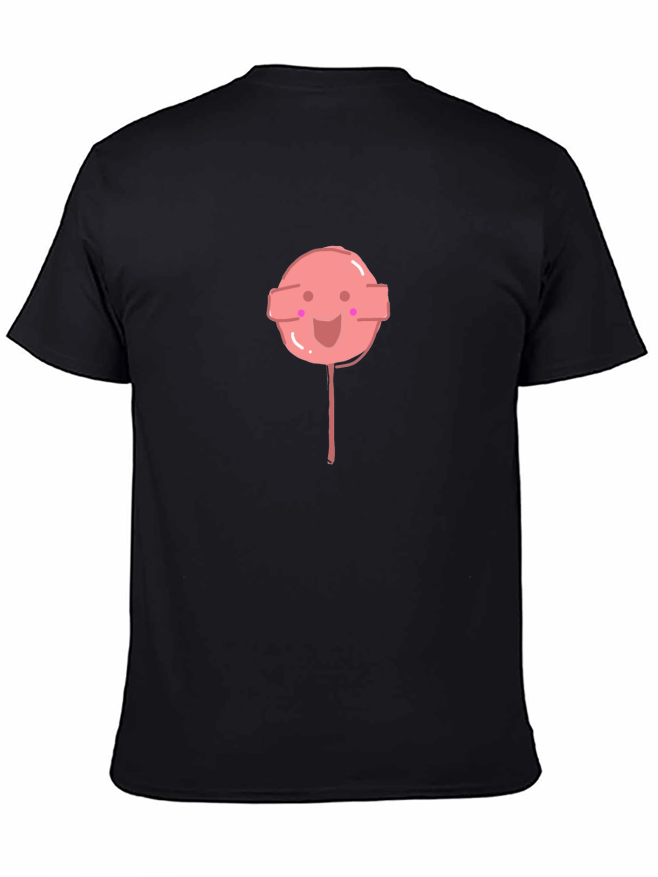 Cute Lollipop Graphic Black Tee