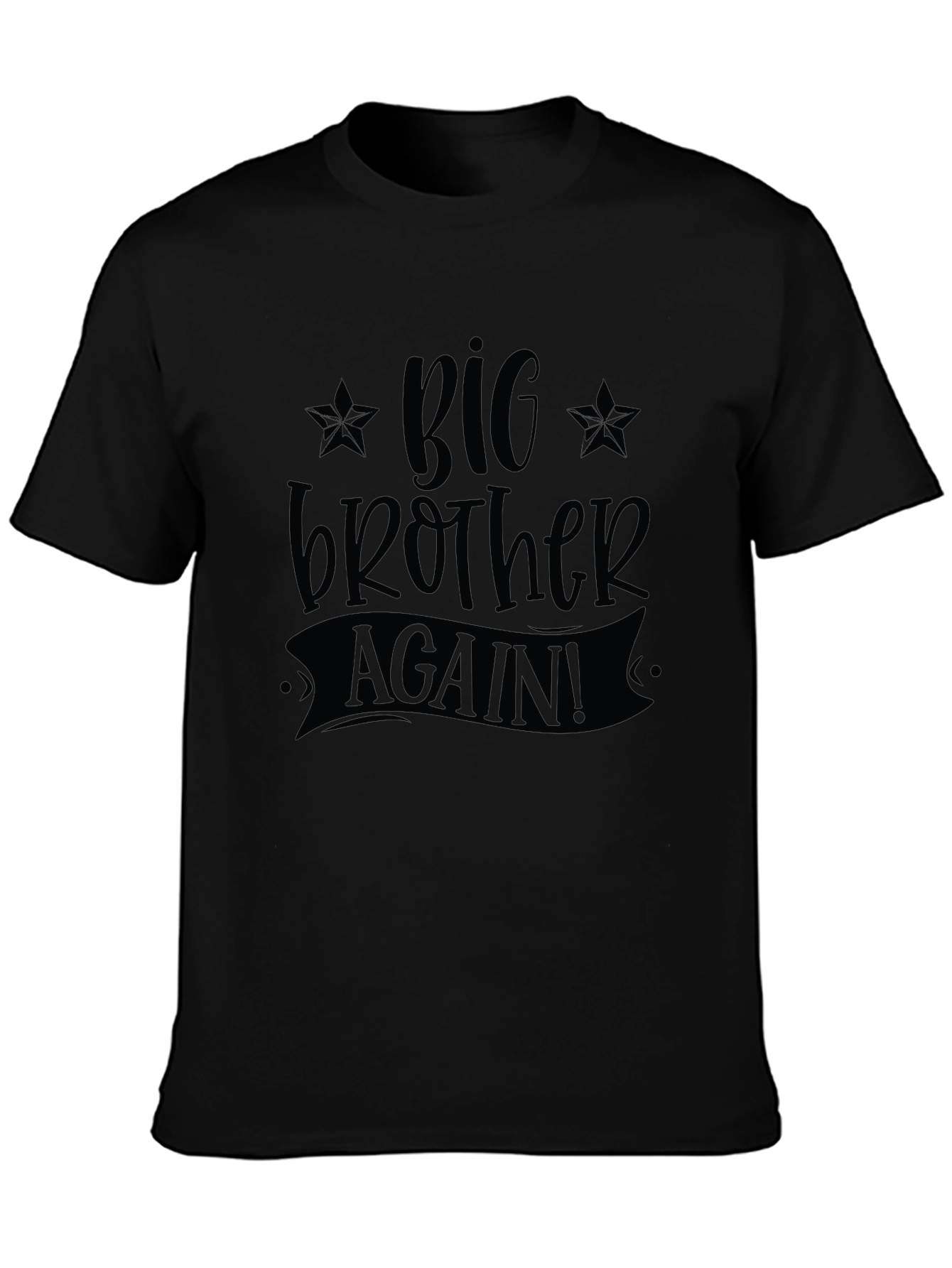 Big Brother Again! Black Graphic T-Shirt