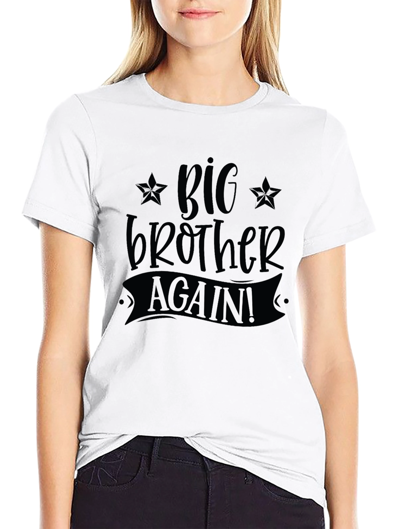 Big Brother Again! Black Graphic T-Shirt