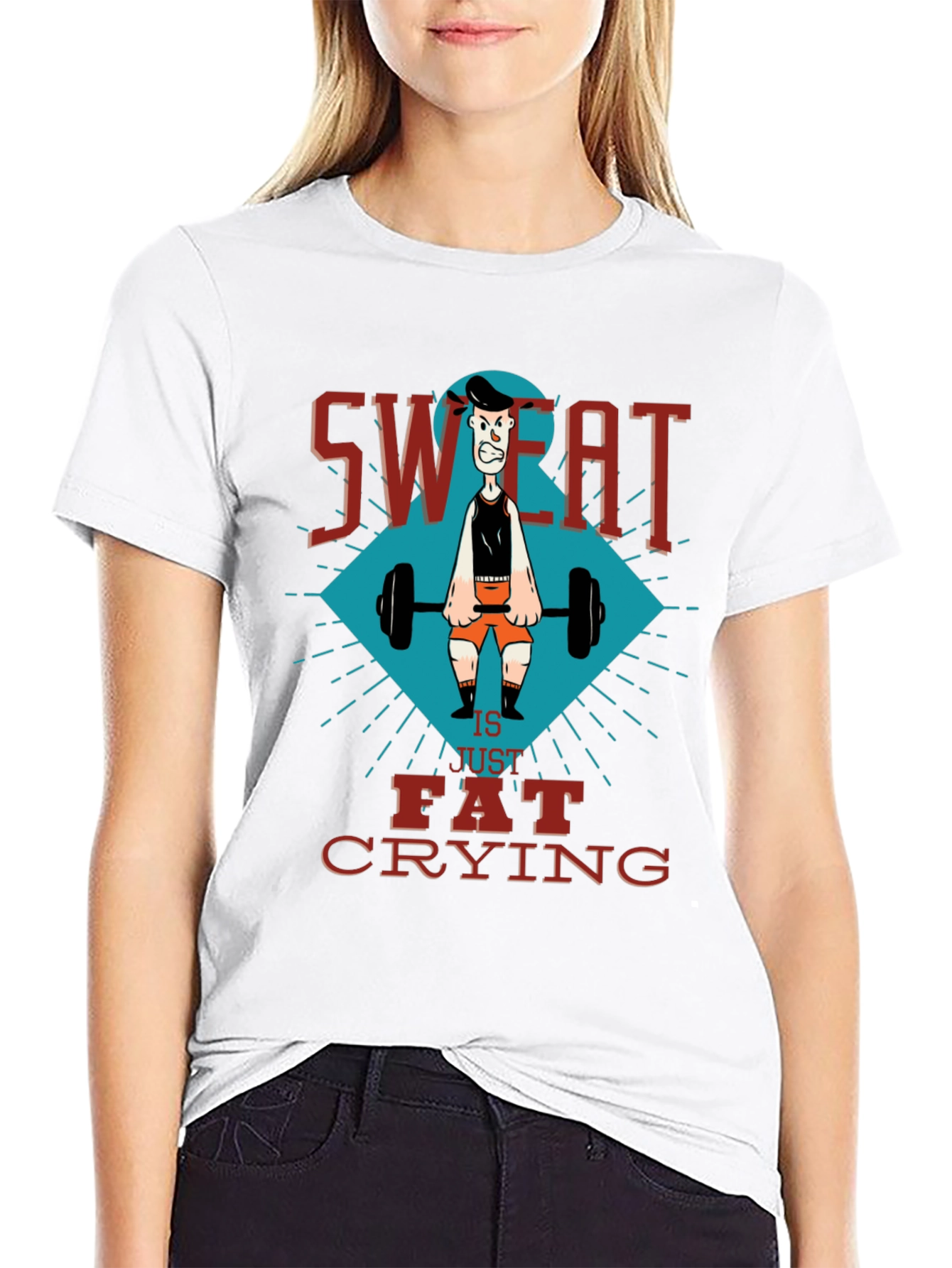 Sweat is Fat Crying Gym T-Shirt