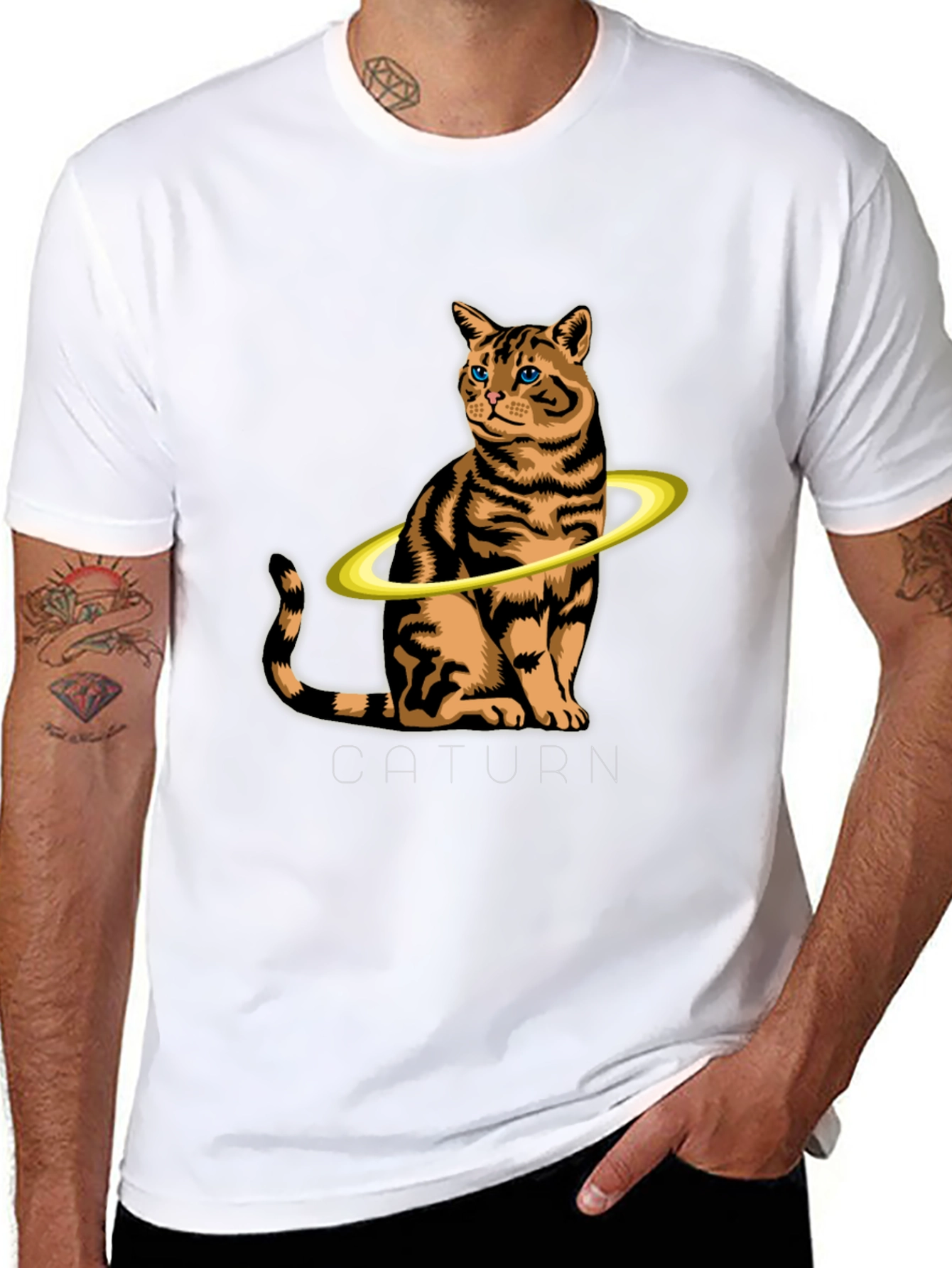 Caturrn Cat Saturn T-Shirt - Unique Graphic Tee