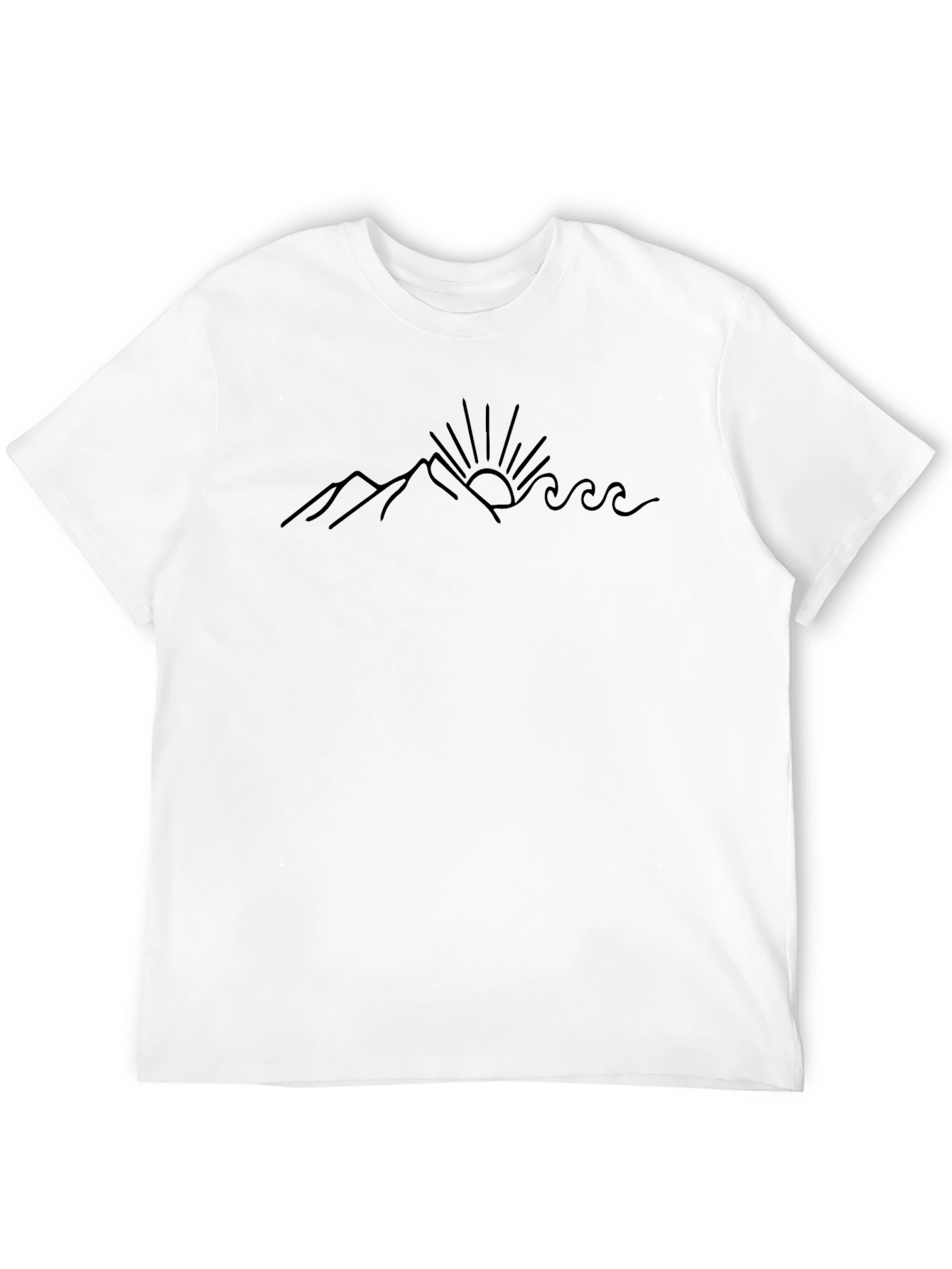 Mountain Sunset Graphic Tee - Black