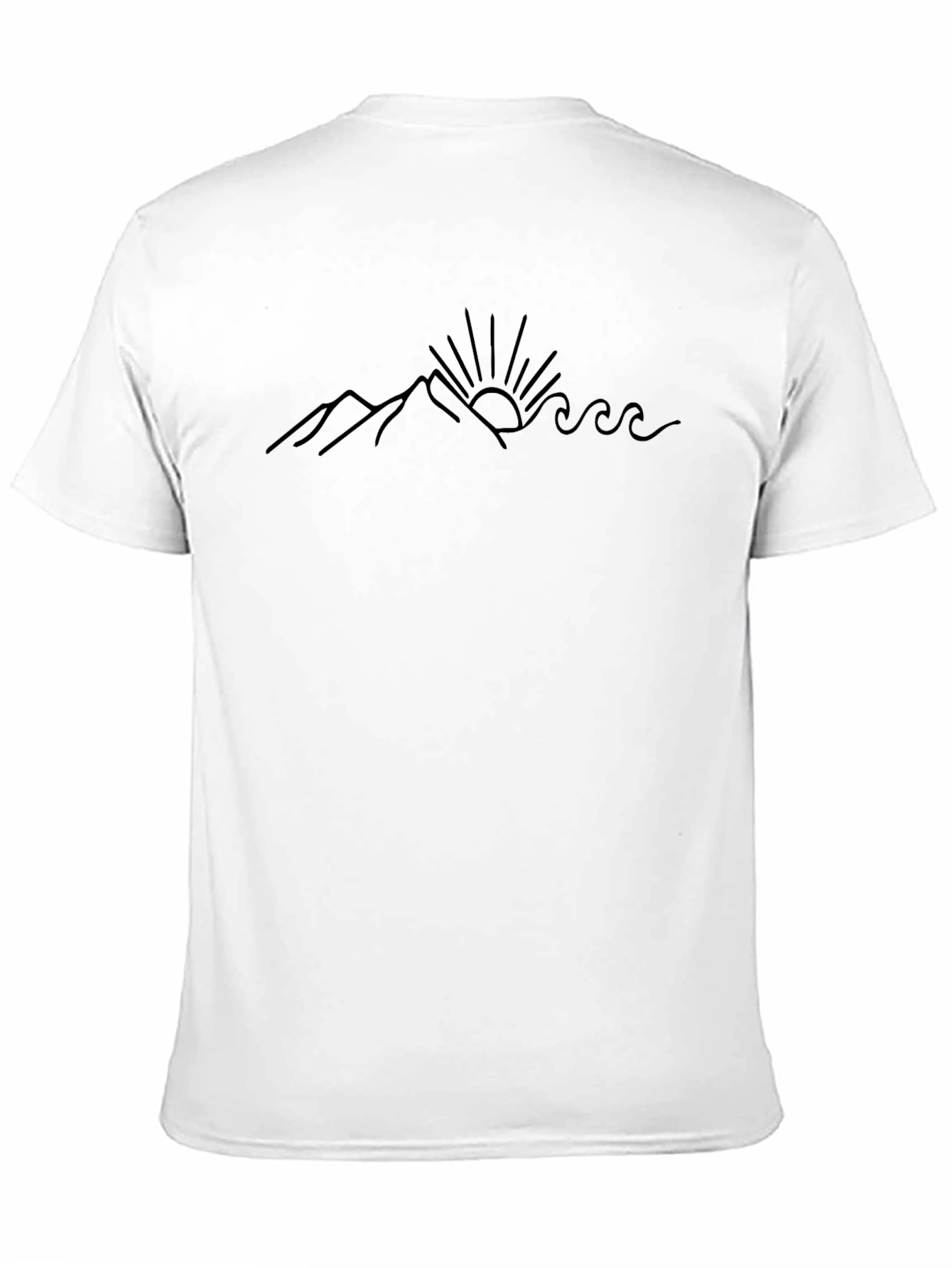 Mountain Sunset Graphic Tee - Black