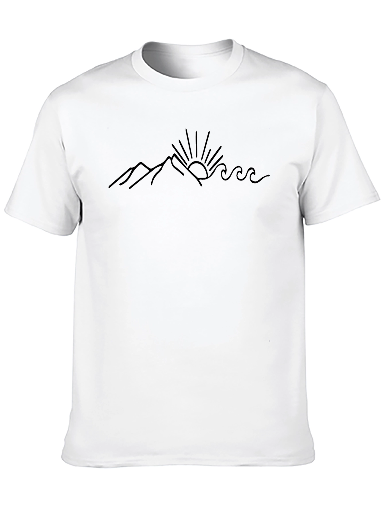 Mountain Sunset Graphic Tee - Black