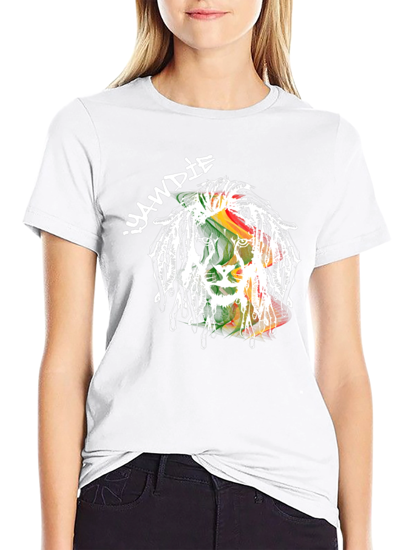 Rasta Lion IYAWDIE Graphic T-Shirt