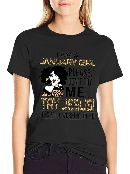 January Girl Leopard Print T-Shirt