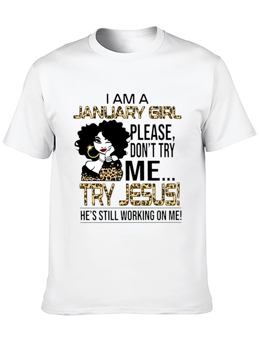 January Girl Leopard Print T-Shirt
