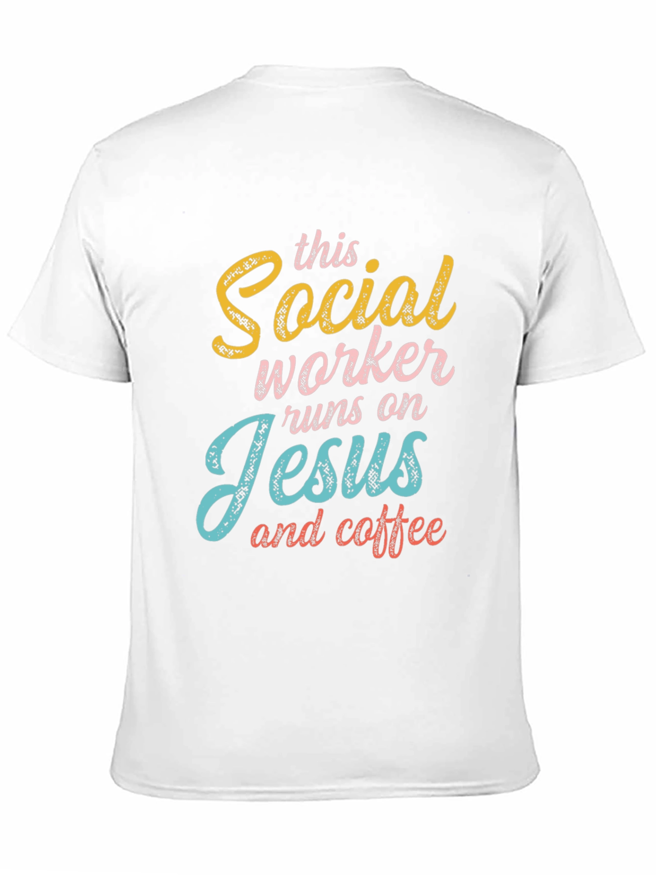 Social Worker Jesus & Coffee Graphic T-Shirt