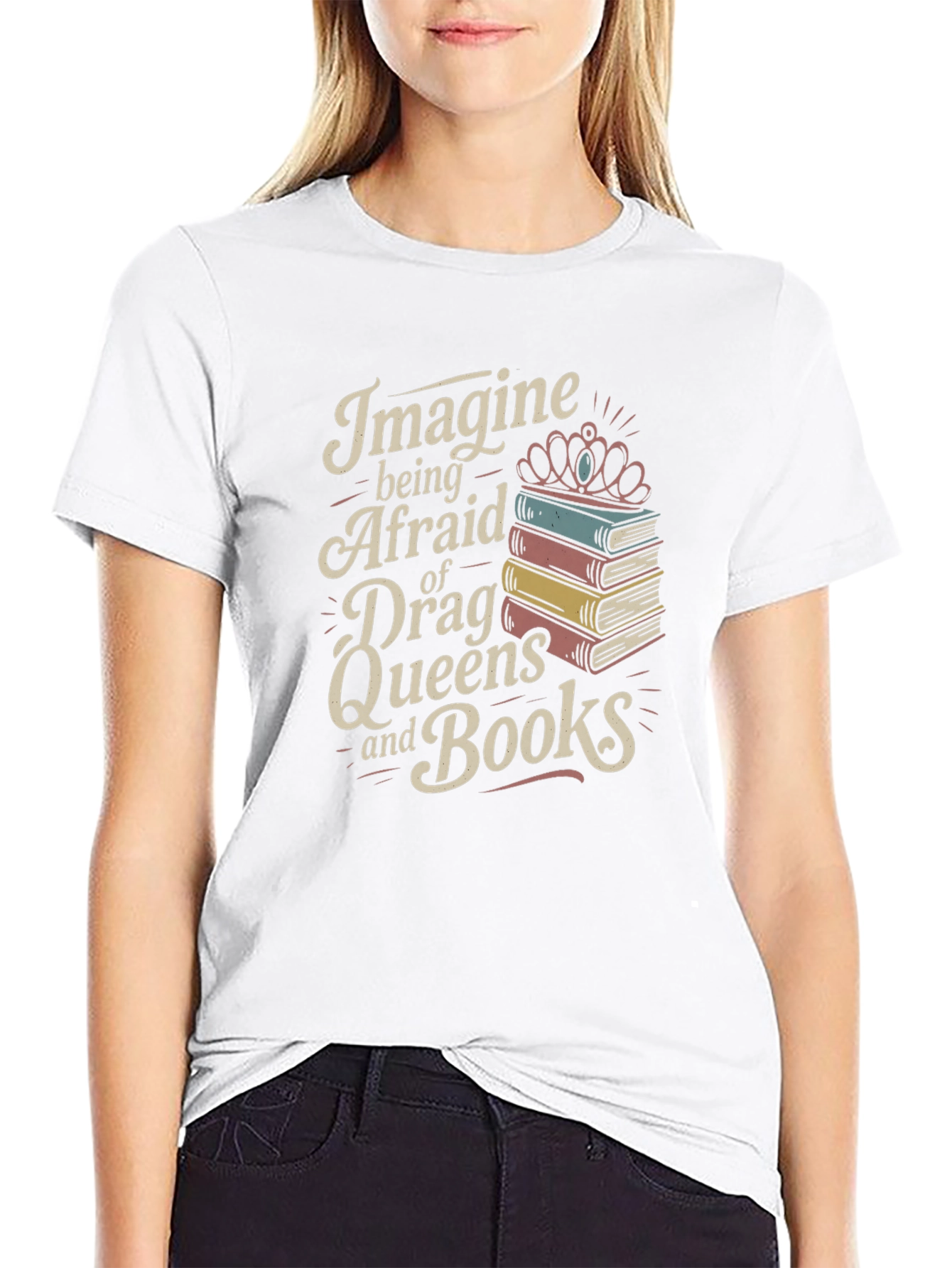 Imagine Drag Queens and Books T-Shirt