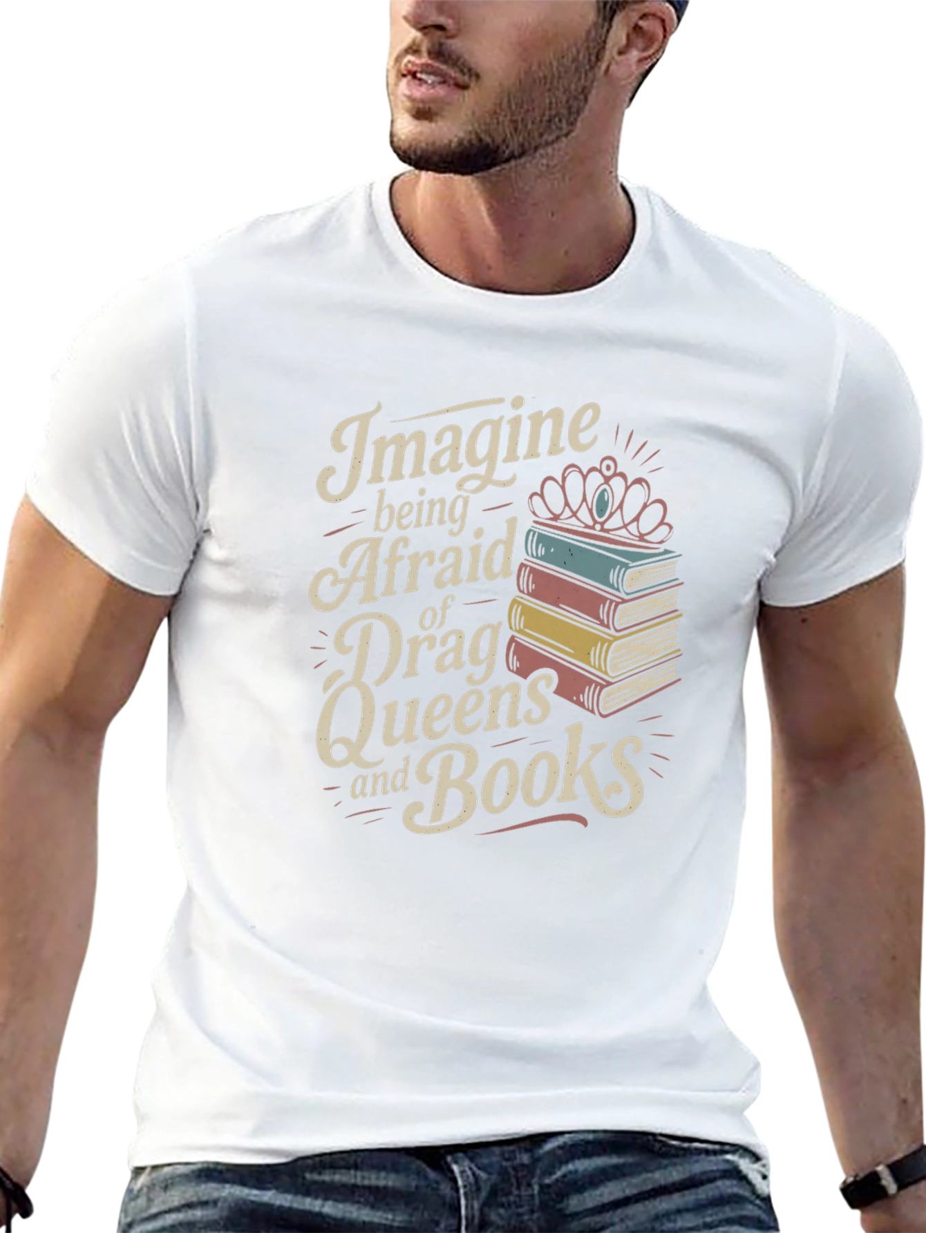Imagine Drag Queens and Books T-Shirt