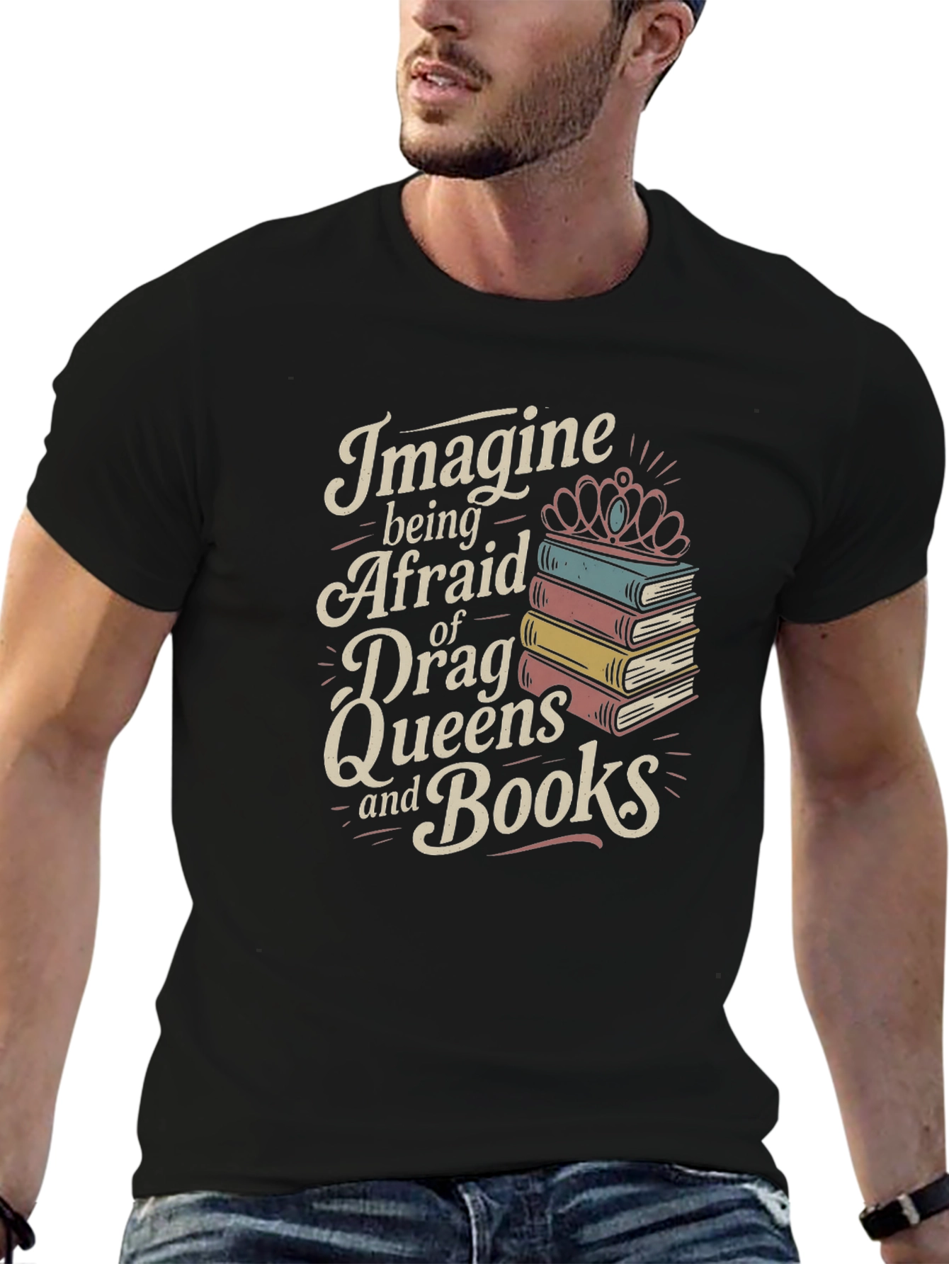 Imagine Drag Queens and Books T-Shirt