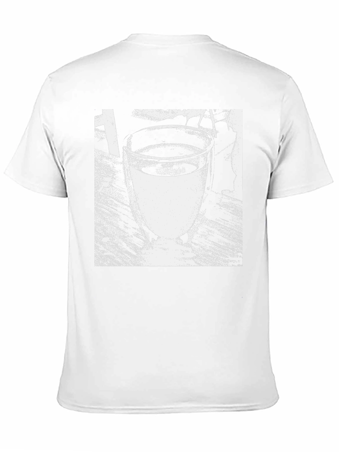 Black Graphic Tee - Glass of Water Design