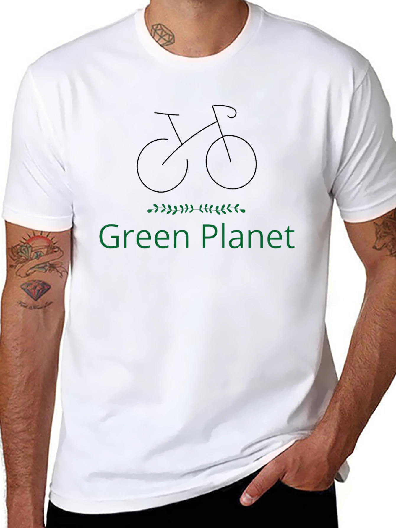 Green Planet Bike T-Shirt - Eco-Friendly Design