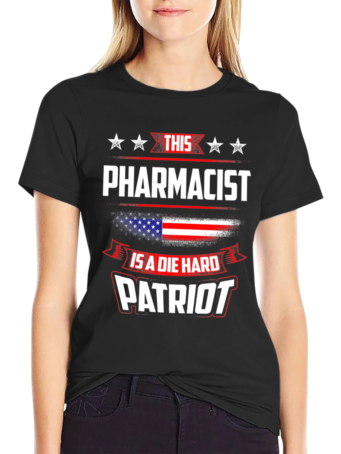 Patriotic Pharmacist T-Shirt - Die Hard Patriot Design