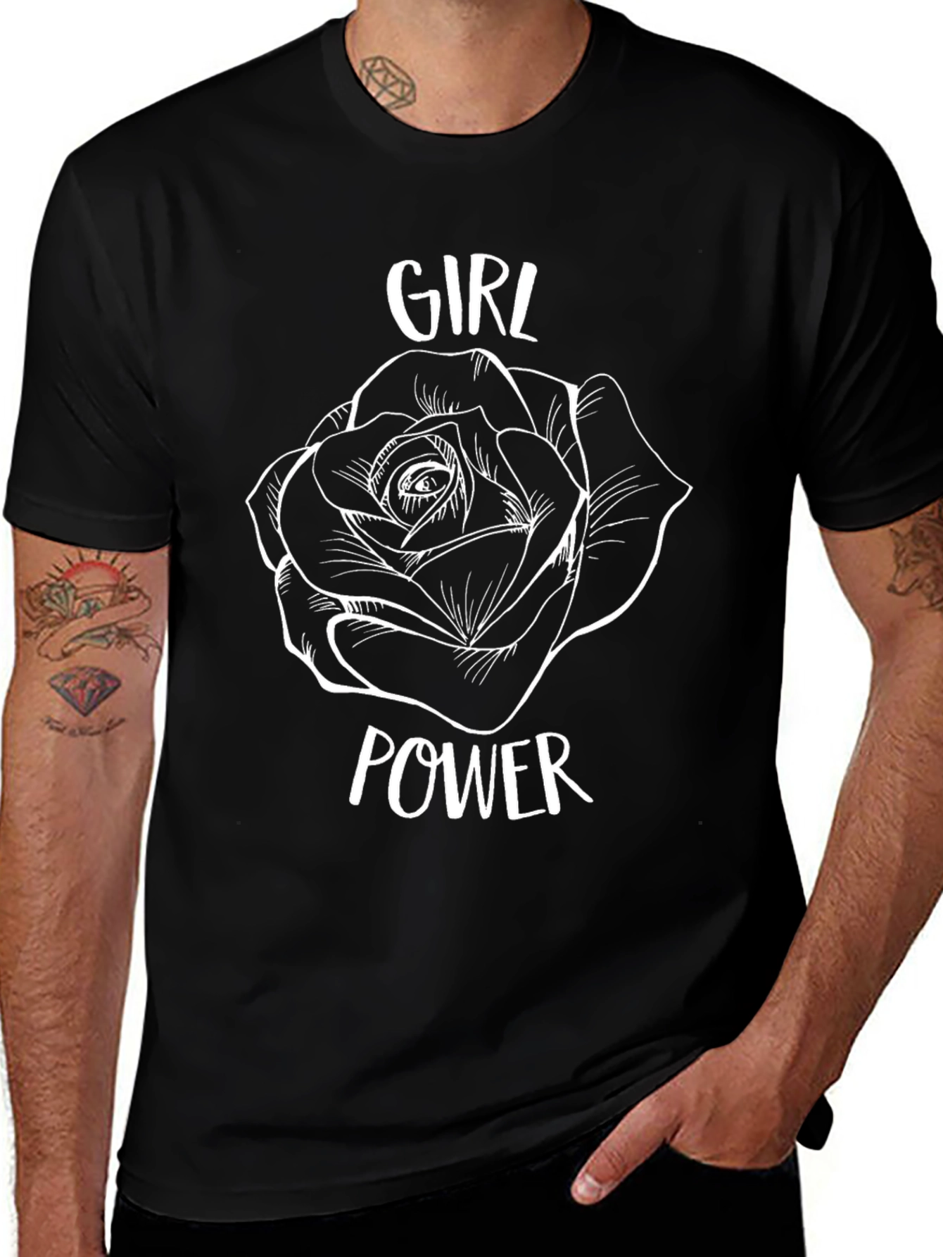 Girl Power Rose Graphic Tee