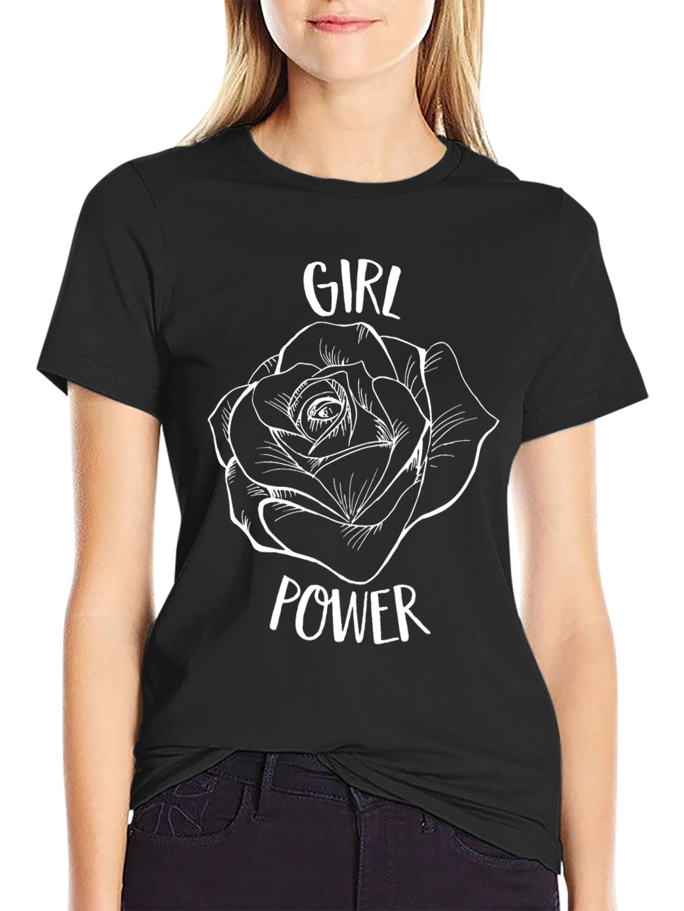 Girl Power Rose Graphic Tee